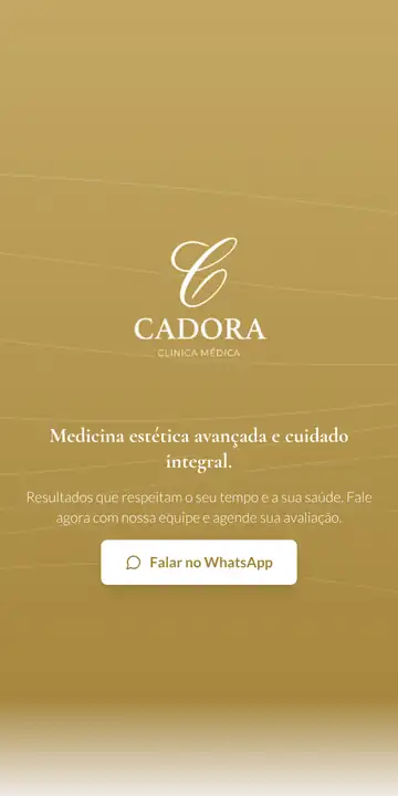 Site da Clínica Cadora no celular